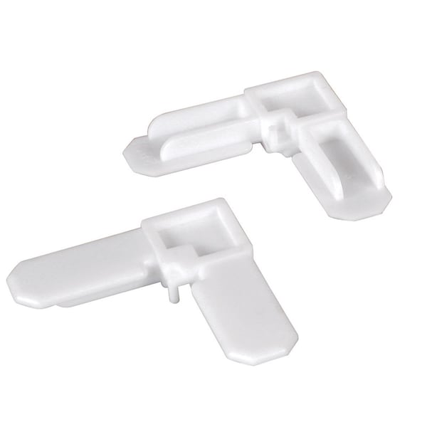 Prime-Line White Plastic 1/4 in. W X 3/4 in. L Screen Frame Corner 100 pk